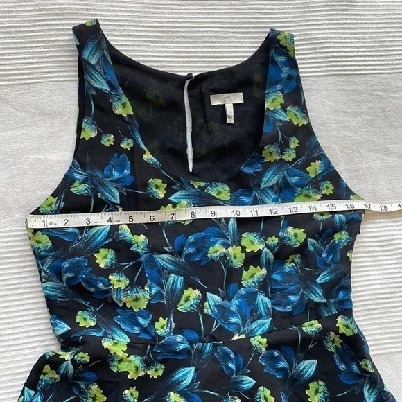 JOIE Mare Blue Floral Linen and Silk Dress Size Medium - Picture 5 of 8